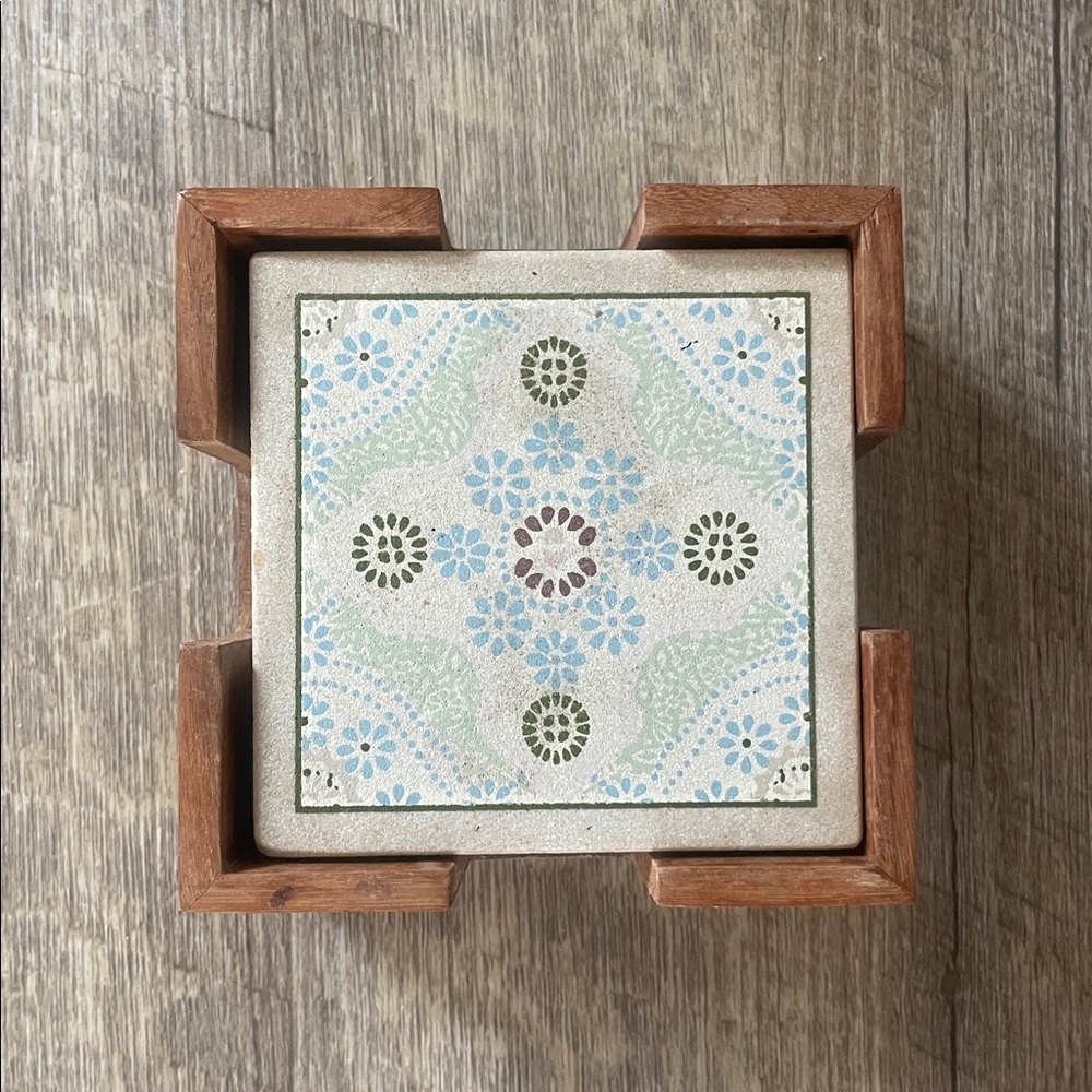 •| soapstone coaster set